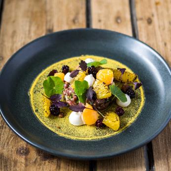 Venison Tartare dish at The Olive Branch 