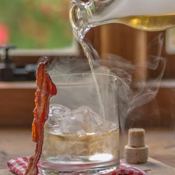 Smoked Goose & Rum Old Fashioned, smoked cocktails, goose fat rum, old fashioned, country cocktails