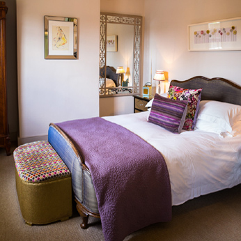 Aubergine Bedroom, Beech House, The Olive Branch, Clipsham, Rutland