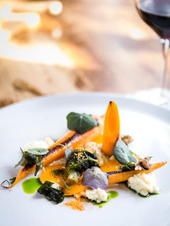 Smoked & Roasted Carrot, ricotta, seaweed, confit yolk, tarragon